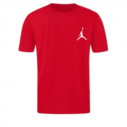 T-SHIRT 100% ΒΑΜΒΑΚΙ ΜΕ LOGO - ΚΟΚΚΙΝΟ- JORDAN ΜΙΚΡΟ